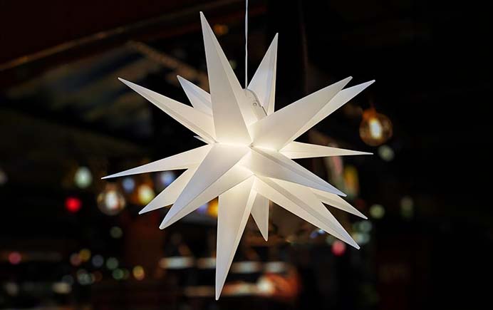 Oldenburger Himmelsstern white Pünktchen 3D star