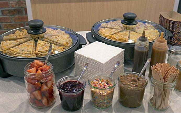 Crêpes-Catering ohne Personal nur süß