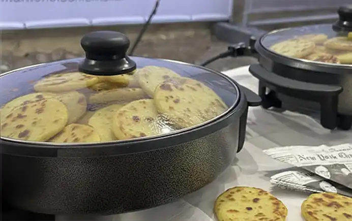 Bratkartoffel Catering in Elektro-Pfanne