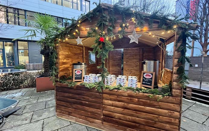 Hütte für Punsch-Catering 