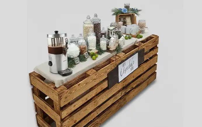 Hot Chocolate Bar in Palettenoptik