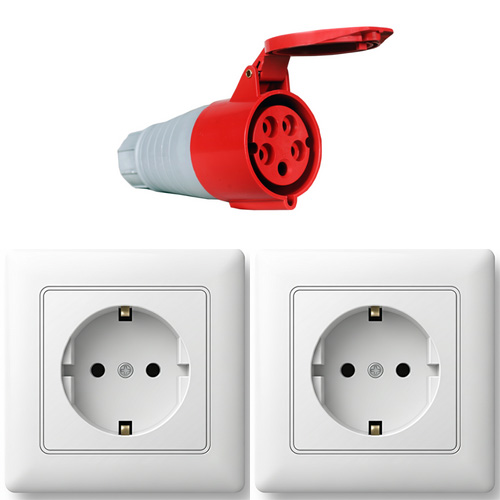 16 A 400 V + 2 separate Stromkreise 230 V + 1 Punsch-Kocher mit Gas