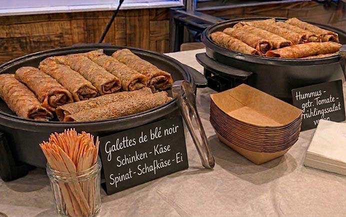 Crêpes-Catering ohne Personal salzig und süß
